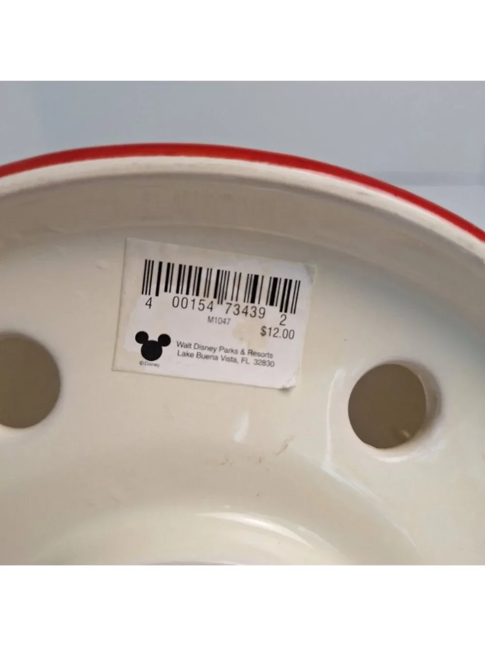 WALT DISNEY WORLD CERAMIC JAR CANDLE TOPPER HURRICANE LAMP SHADE MICKEY MINNIE
